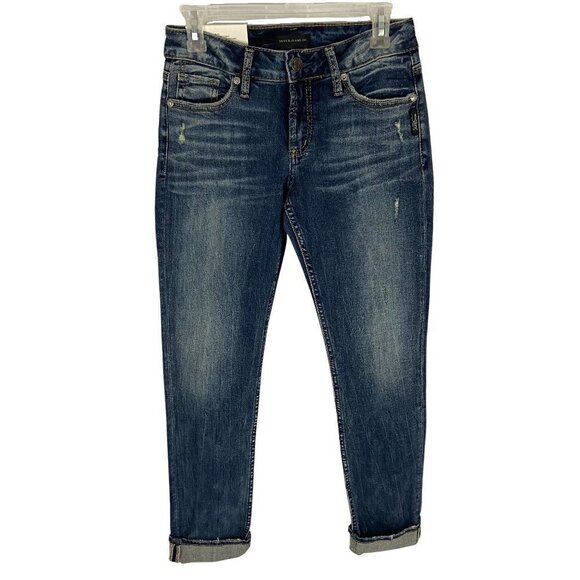 Silver Jeans Co. Women's Suki Slim Leg Curvy Size 27 (26 x 27) Mid Rise NWT - Picture 1 of 13